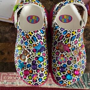 Lisa frank platform crocs. Brand new:)
